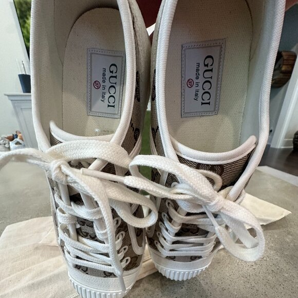 Gucci  gg supreme canvas sneakers $1,045 Size 37 New in box - Picture 5 of 6